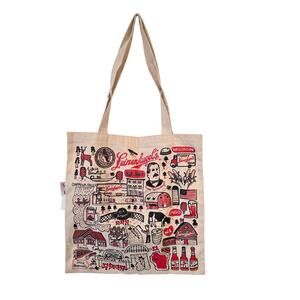 Leinenkugel's Beer Canvas Tote Bag Cream Red Black NEW Reusable bag Shopper Tote